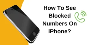 How To See Blocked Numbers On iPhone