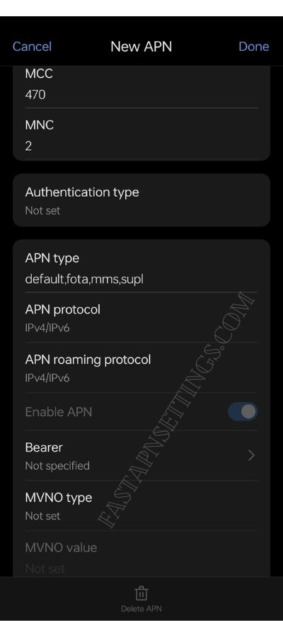 best internet settings of assurance wireless for android phone